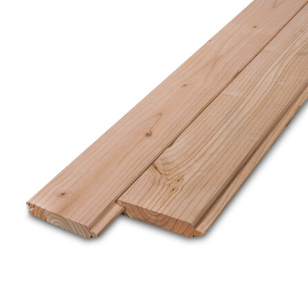 Douglas planchet - 16x106 mm - geschaafd - tand en groef plank - douglashout KD 18-20%