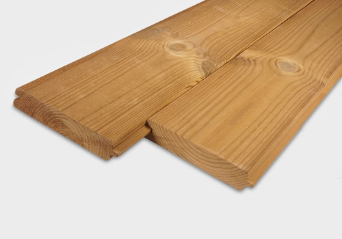 Thermowood planchetten bij HOUTvakman.be - Duurzame tand en groef planken / vellingdelen - Thermo ayous, fraké, essen, vuren & grenen - Voordelig online! 