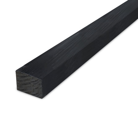 Zwart douglas balk - 45x75 mm - ruw / fijnbezaagd - balk voor buiten - zwart geïmpregneerd douglashout AD 20-25%