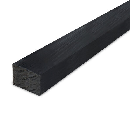 Zwart douglas balk - 63x175 mm - ruw / fijnbezaagd - balk voor buiten - zwart geïmpregneerd douglashout AD 20-25%