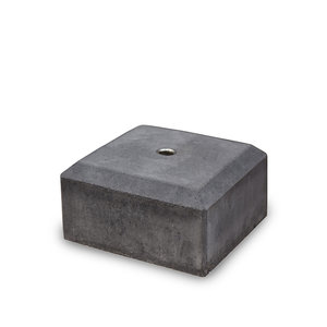 Betonpoer laag model - 18x18 cm - 10 cm hoog - antraciet - M20