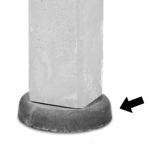 Betonpoer funderingsplaat - doorsnede 25 cm