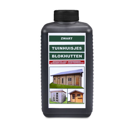 Zwart impregneermiddel - 0,75 en 2,5 L - impregnatie hout - transparant Zwart impregneermiddel - 0,75 en 2,5 L - impregnatie hout - transparant
