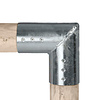 Halfronde paalverbinder - hoekverbinder 2 palen - verbindingsstuk voor palen - gegalvaniseerd - doorsnede 100 mm