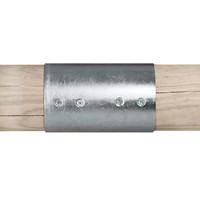 Halfronde paalverbinder - verlengstuk - doorsnede 100 mm