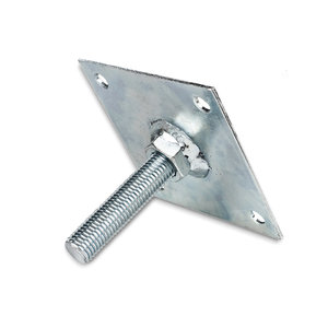 Stelplaat - M16 - 10x10 cm - verzinkt