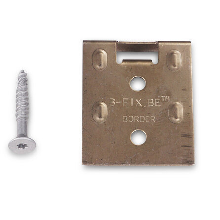 BFIX Border clips - B-Fix eindclips inox / RVS - rand clips - onzichtbare randmontage - 50 stuks