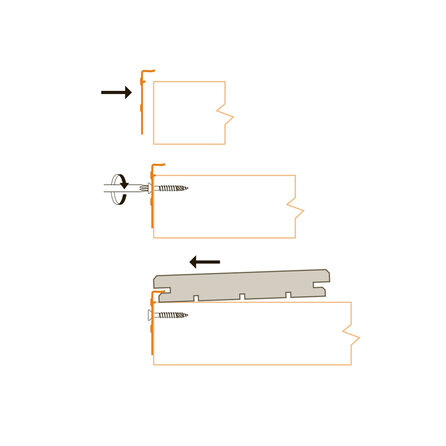 BFIX Border clips - B-Fix eindclips inox / RVS - rand clips - onzichtbare randmontage - 50 stuks