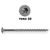 Tellerkopschroeven - RVS / INOX - 6 mm - schotelkopschroeven - Torx 30 - inox vijzen - deeldraad - met boorpunt - 50 stuks