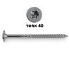 Tellerkopschroeven - RVS / INOX - 8 mm - schotelkopschroeven - Torx 40 - inox vijzen - deeldraad - met boorpunt - 50 stuks