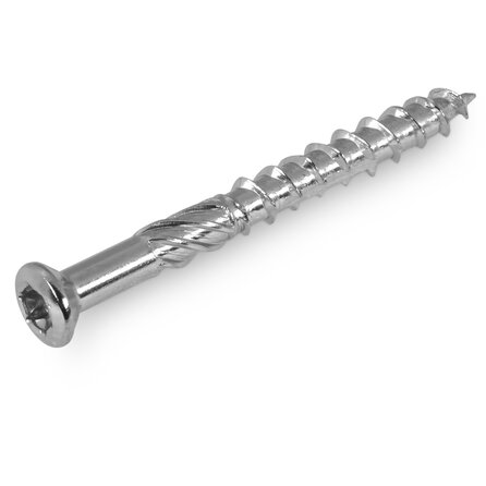 Vlonderschroeven - INOX / RVS - 5 mm - terrasschroef - lenskop - Torx 25 - inox terras vijzen - deeldraad - met boorpunt - 100 stuks