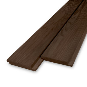 Essen thermowood enkel blokprofiel - 21x125 mm - geschaafd - KD Essen thermowood enkel blokprofiel - 21x125 mm - geschaafd - KD