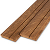 Frake thermowood dubbel blokprofiel (70/30) - 21x125 mm - geschaafd - blokprofiel dubbel - thermo fraké hout KD 8-12%