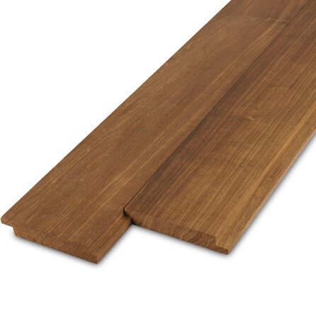 Frake thermowood enkel blokprofiel - 21x125 mm - geschaafd - blokprofiel enkel - thermo fraké hout KD 8-12%