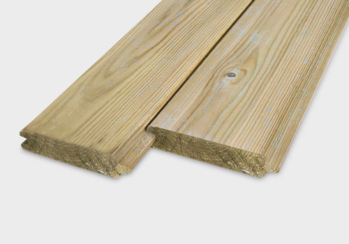 Grenen planchetten bij HOUTvakman.be - Tand en groef planken / vellingdelen van geïmpregneerd & thermisch gemodificeerd grenenhout - Snel in huis! 