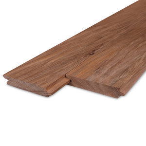 Angelim vermelho damwand profiel - 30x185 mm - geschaafd - AD