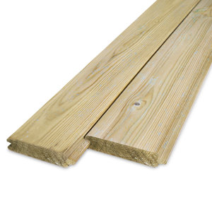 Geïmpregneerd grenen damwand profiel - 40x150 mm - geschaafd - KD