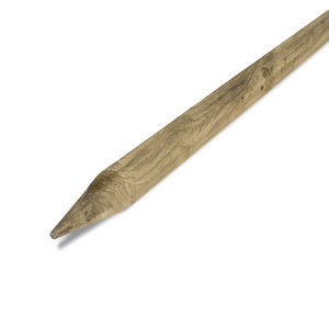 Geïmpregneerd grenen ronde paal met punt - 60 mm - gefreesd - KD
