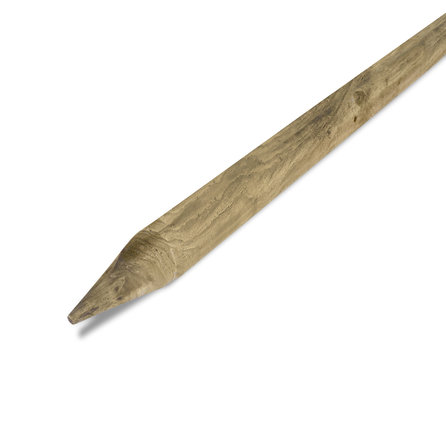 Geïmpregneerd grenen ronde paal met punt - 60 mm - gefreesd - puntpaal rond - gedrenkt grenenhout KD 18-20%