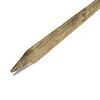 Geïmpregneerd grenen ronde paal met punt - 80 mm - gefreesd - puntpaal rond - gedrenkt grenenhout KD 18-20%