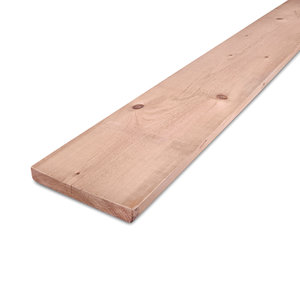Red class wood plank - 28x195 mm - ruwe zichtzijde - KD
