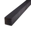 Zwart vuren balk - 70x70 mm - geschaafd - balk voor buiten - zwart geïmpregneerd vurenhout KD 18-20%