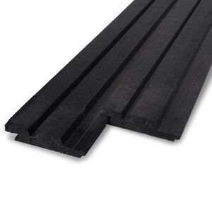 Zwart vuren dubbele rhombus - 28x115 mm - ruwe zichtzijde - KD