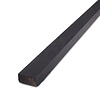 Zwart vuren ventilatielat - 19x45 mm - geschaafd - ventilatielat afgeschuind - zwart gebeitst vurenhout KD 18-20%