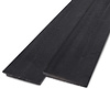 Zwart vuren Zweeds rabat - 11-22x170 mm - ruwe zichtzijde - zweedsrabat - zwart geïmpregneerd vurenhout KD 18-20%