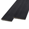 Zwart vuren Zweeds rabat - 12-27x178 mm - ruwe zichtzijde - zweedsrabat - zwart gebeitst vurenhout KD 18-20%
