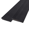 Zwart vuren Zweeds rabat - 14-28x180 mm - ruwe zichtzijde - zweedsrabat - zwart gebeitst vurenhout KD 18-20%