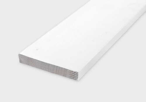 Vuren planken (wit) gegrond bij HOUTvakman.be - Vurenhouten planken behandeld met witte grondverf - direct overschilderbaar, wel zo handig! 