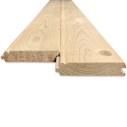 Vuren kraalprofiel - 19x140 mm - geschaafd - kraaldeel - vurenhout KD 18-20%