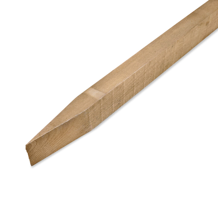Vuren piketpaal - 50x75 mm - ruw / fijnbezaagd - tuinpaal met punt - vurenhout KD 18-20% Vuren piketpaal - 50x75 mm - ruw / fijnbezaagd - tuinpaal met punt - vurenhout KD 18-20%