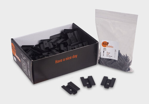 B-fix clips van HOUTvakman.be - een ingenieus (onzichtbaar / blind) bevestigingssysteem voor onze B-fix rabatplanken & terrasplanken - stijlvol & luxueus! 