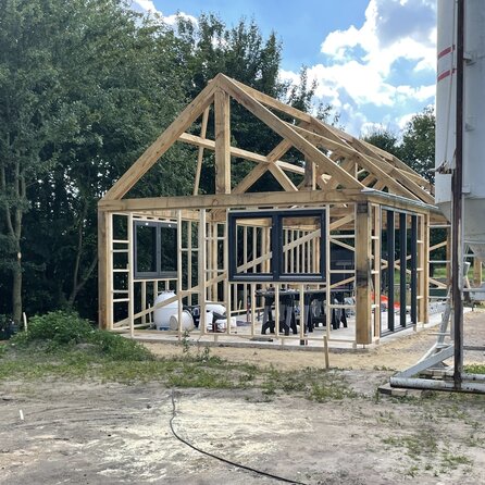 Eiken balk - 125x250 mm - ruw / fijnbezaagd - balk voor buiten - eikenhout AD 20-25%