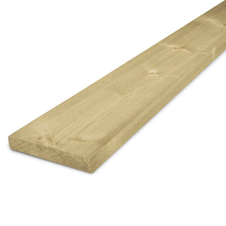 Geïmpregneerd steigerhout plank - 32x200 mm - ruw / fijnbezaagd - steigerplank - vuren steiger hout - KD 18-20%