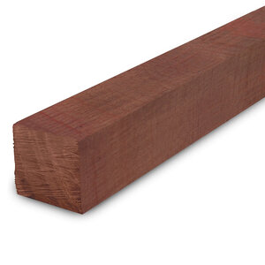 Padouk balk - 155x155 mm - ruw - AD