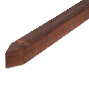 Angelim vermelho paal met punt - 60x60 mm - ruw - AD