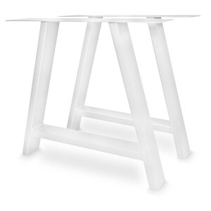 A-tafelpoot wit (set) - metaal - 4x10 cm - h: 72 cm - b: 78 cm