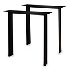 Zwarte N-poten (set) - staal / ijzer - 2x10 cm - hoogte: 72 cm - breedte (montageplaat): 78 cm - breedte (onderzijde): 70 cm - tafelpoot metaal zwart gecoat Zwarte N-poten (set) - staal / ijzer - 2x10 cm - hoogte: 72 cm - breedte (montageplaat): 78 cm - breedte (onderzijde): 70 cm - tafelpoot metaal zwart gecoat