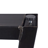 Zwarte trapezium poten (set) - staal / ijzer - 4x10 cm - hoogte: 72 cm - breedte (montageplaat): 78 cm - breedte (onderzijde): 95 cm - tafelpoot metaal zwart gecoat