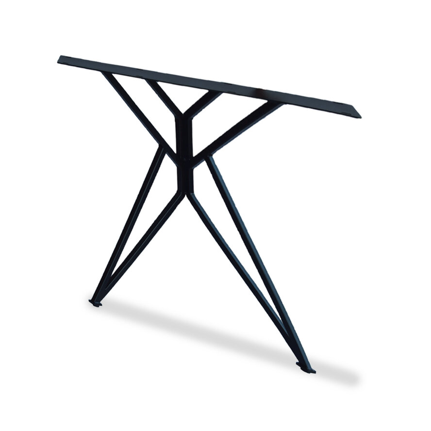 Zwarte vlinder poten (set) - staal / ijzer - 2x2 cm - hoogte: 72 cm - breedte (montageplaat): 78 cm - breedte (onderzijde): 74 cm - tafelpoot metaal zwart gecoat Zwarte vlinder poten (set) - staal / ijzer - 2x2 cm - hoogte: 72 cm - breedte (montageplaat): 78 cm - breedte (onderzijde): 74 cm - tafelpoot metaal zwart gecoat