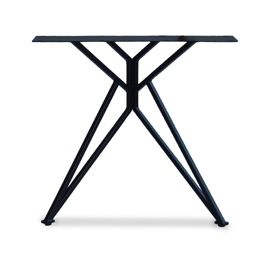 Zwarte vlinder poten (set) - staal / ijzer - 2x2 cm - hoogte: 72 cm - breedte (montageplaat): 78 cm - breedte (onderzijde): 74 cm - tafelpoot metaal zwart gecoat Zwarte vlinder poten (set) - staal / ijzer - 2x2 cm - hoogte: 72 cm - breedte (montageplaat): 78 cm - breedte (onderzijde): 74 cm - tafelpoot metaal zwart gecoat