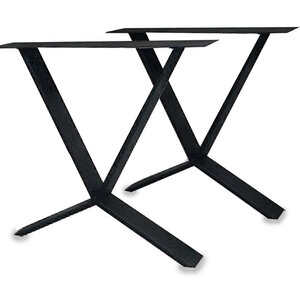 X-speciaal tafelpoot zwart (set) - metaal - 2x10 cm - h: 72 cm - b: 78 cm X-speciaal tafelpoot zwart (set) - metaal - 2x10 cm - h: 72 cm - b: 78 cm