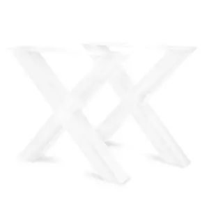X-tafelpoot wit (set) - metaal - 10x10 cm - h: 72 cm - b: 78 cm X-tafelpoot wit (set) - metaal - 10x10 cm - h: 72 cm - b: 78 cm