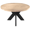 Zwart dubbele x tafelonderstel (3-delig) - staal / ijzer - 5x15 cm - afmeting: 90x90 cm (montageplaat) - hoogte: 72 cm - centrale kruispoot metaal zwart gecoat