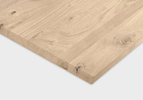 Een eiken paneel - van verlijmd rustiek & foutvrij eikenhout - voordelig online bij HOUTvakman.be. Topcollectie eikenhouten timmerpanelen - snel geleverd! 