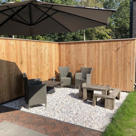 Douglas triple blokprofiel - 21x125 mm - geschaafd - Deens rabat - douglashout KD 18-20%