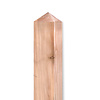 Douglas tuinpaal - 140x140 mm - geschaafd - paal met diamantkop - douglashout KD 18-20%